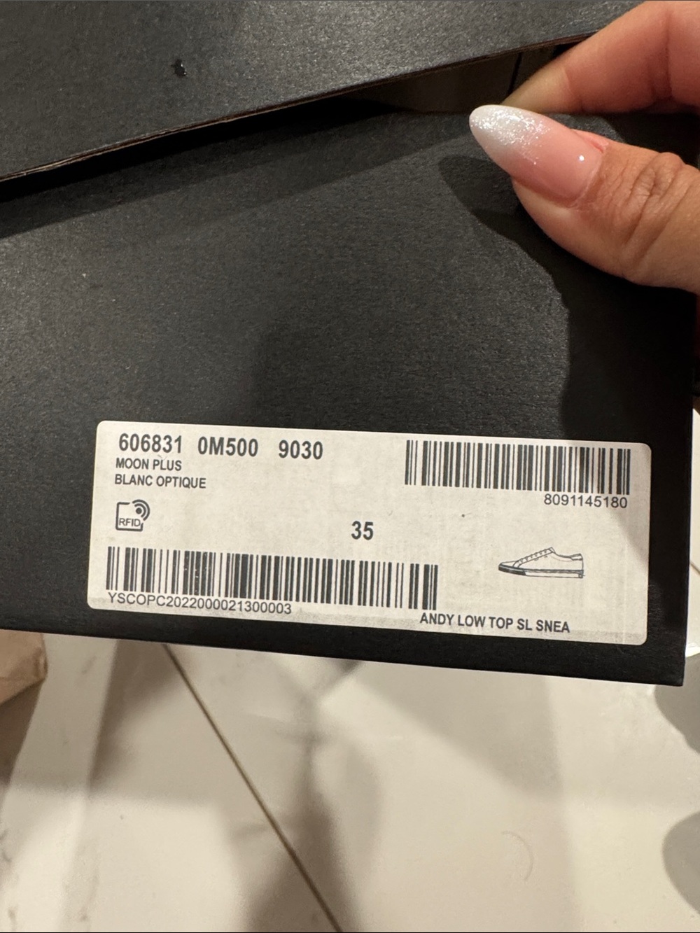 Saint Laurent White Leather Low-Top Sneakers with Gold Logo - Picture 8 of 8
